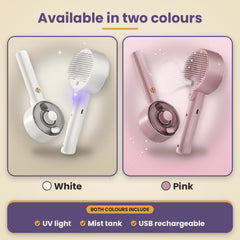 HelloBrelio brush available in two colours: white and pink